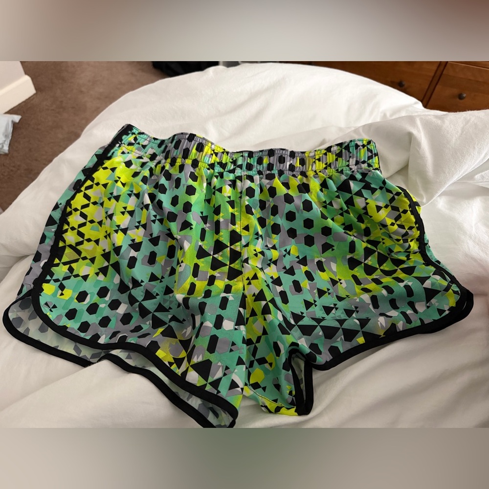 Vibrant Geometric Women's Athletic Shorts